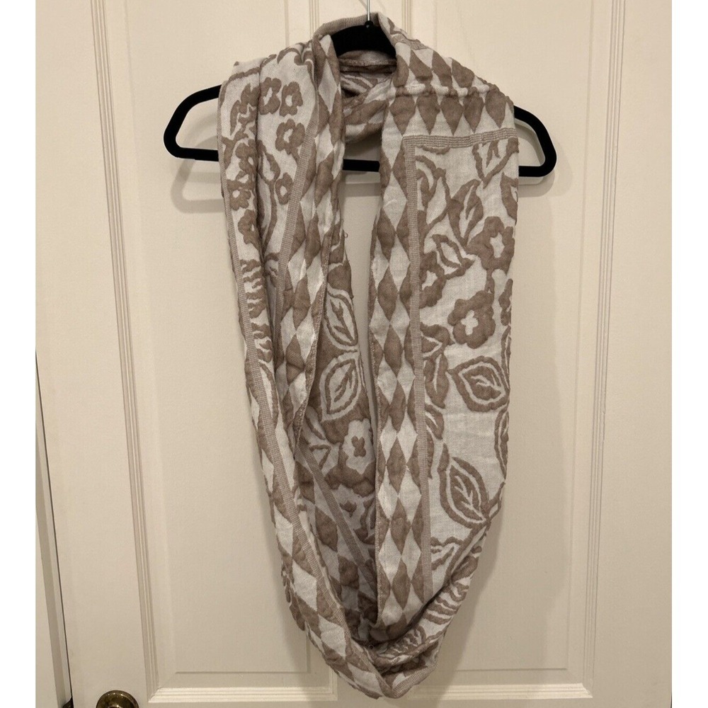 Cynthia Rowley Infinity Scarf Floral Cream & Beige Women's Scarf Lightweight